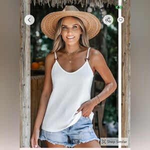 White Textured Tank